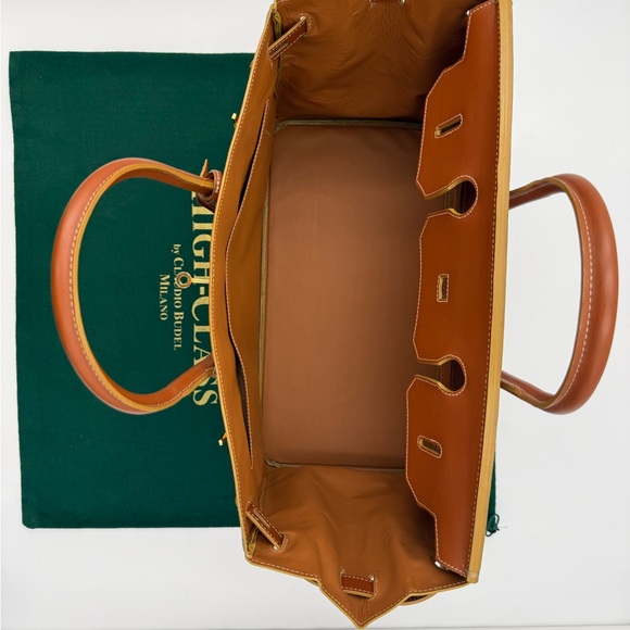 HIGH-CLASS by Claudio Budel 1971 MILANO 40 Bag in Gold • Made in ITALY - Picture 13 of 16